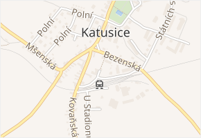 Poštovní v obci Katusice - mapa ulice