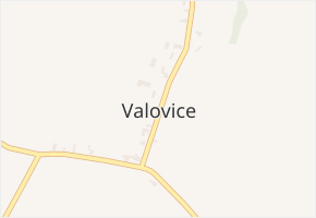 Valovice v obci Katusice - mapa části obce