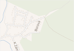 Borová v obci Kaznějov - mapa ulice