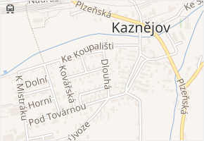 Dlouhá v obci Kaznějov - mapa ulice