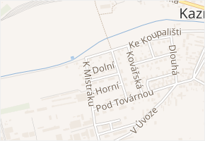 Dolní v obci Kaznějov - mapa ulice