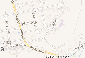 Javorová v obci Kaznějov - mapa ulice