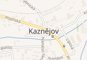 Kaznějov v obci Kaznějov - mapa části obce