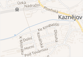 Ke Koupališti v obci Kaznějov - mapa ulice