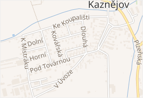 Špagátovka v obci Kaznějov - mapa ulice