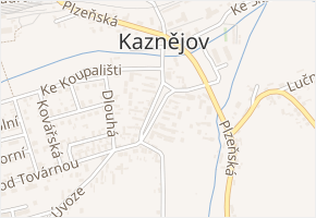Stará náves v obci Kaznějov - mapa ulice