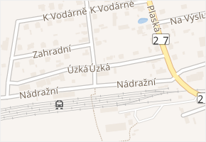 Úzká v obci Kaznějov - mapa ulice