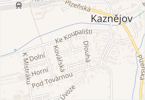 Za Humny v obci Kaznějov - mapa ulice