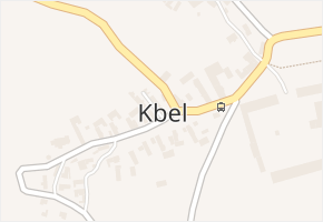 Kbel v obci Kbel - mapa části obce