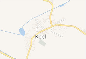 Kbel v obci Kbel - mapa části obce