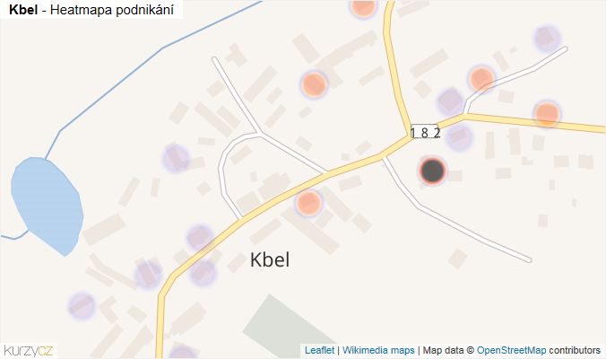 Mapa Kbel - Firmy v části obce.