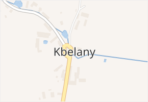 Kbelany v obci Kbelany - mapa části obce