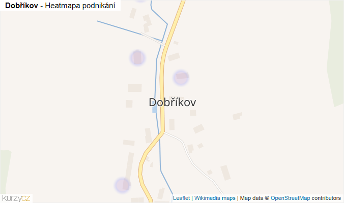Mapa Dobříkov - Firmy v části obce.