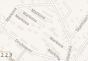 Markova v obci Kdyně - mapa ulice