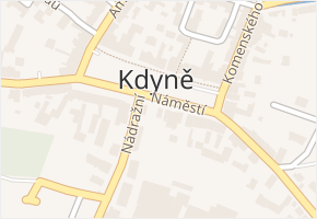 Náměstí v obci Kdyně - mapa ulice