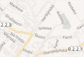 Sirkova v obci Kdyně - mapa ulice