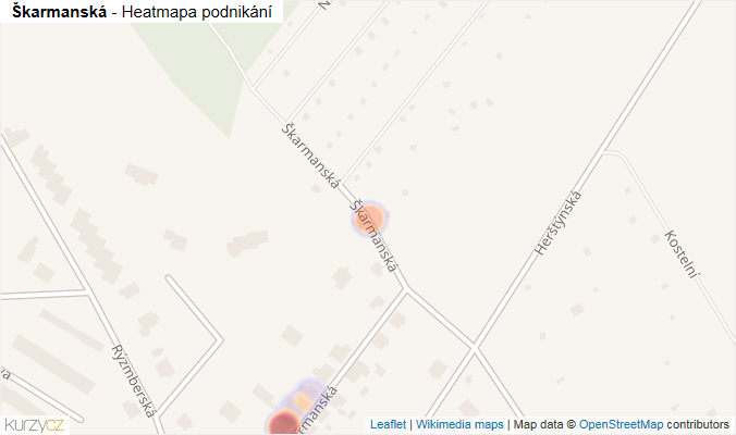 Mapa Škarmanská - Firmy v ulici.