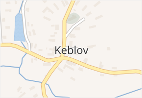 Keblov v obci Keblov - mapa části obce