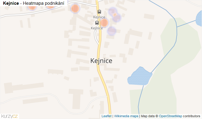Mapa Kejnice - Firmy v části obce.
