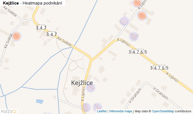 Mapa Kejžlice - Firmy v části obce.