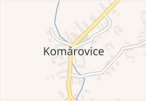 Komárovice v obci Kelč - mapa části obce