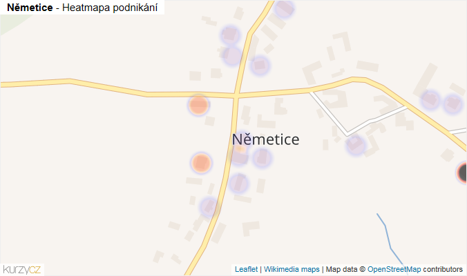 Mapa Němetice - Firmy v části obce.