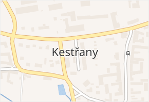 Kestřany v obci Kestřany - mapa části obce