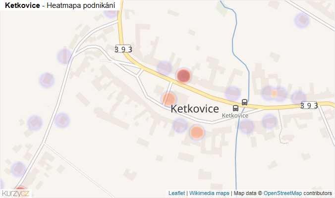 Mapa Ketkovice - Firmy v části obce.