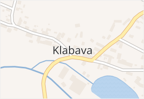 Klabava v obci Klabava - mapa části obce