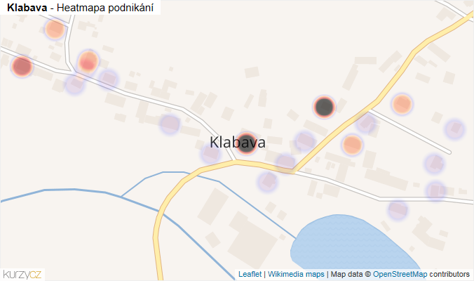 Mapa Klabava - Firmy v části obce.