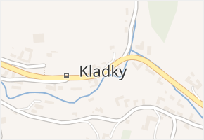 Kladky v obci Kladky - mapa části obce
