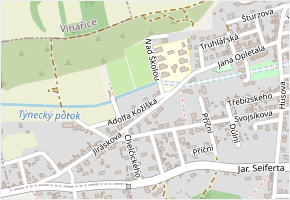 Adolfa Kožíška v obci Kladno - mapa ulice