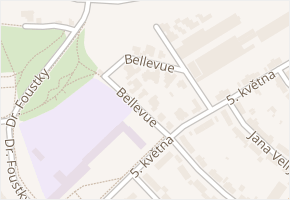 Bellevue v obci Kladno - mapa ulice