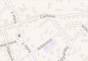Čechova v obci Kladno - mapa ulice
