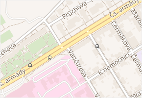 Čs. armády v obci Kladno - mapa ulice