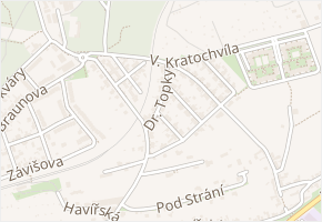 Dr. Topky v obci Kladno - mapa ulice