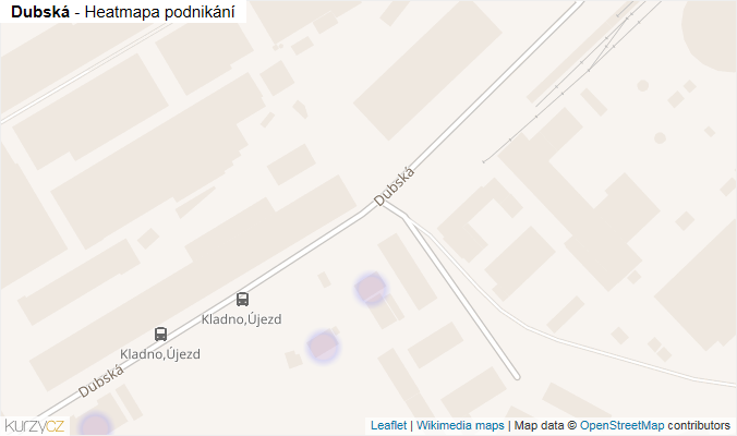Mapa Dubská - Firmy v ulici.