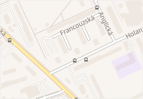 Francouzská v obci Kladno - mapa ulice