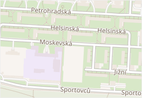 Helsinská v obci Kladno - mapa ulice