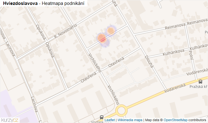 Mapa Hviezdoslavova - Firmy v ulici.