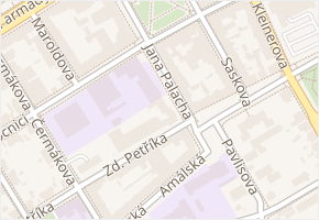 Jana Palacha v obci Kladno - mapa ulice