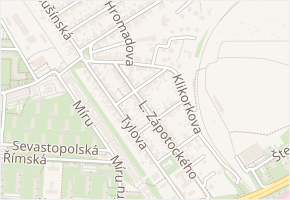 Jos. Černohorského v obci Kladno - mapa ulice