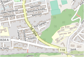 K Bubčáku v obci Kladno - mapa ulice