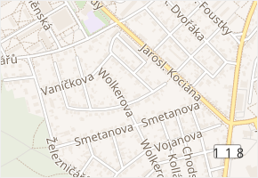 Kaftanova v obci Kladno - mapa ulice