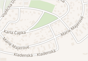 Karla Čapka v obci Kladno - mapa ulice