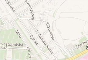 Klikorkova v obci Kladno - mapa ulice