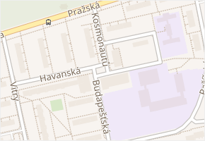 Kosmonautů v obci Kladno - mapa ulice