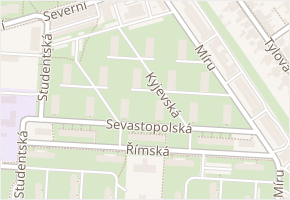 Kyjevská v obci Kladno - mapa ulice