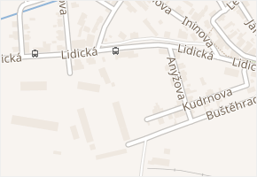 Lidická v obci Kladno - mapa ulice