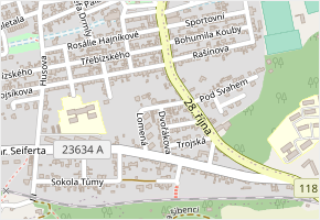 Lomená v obci Kladno - mapa ulice